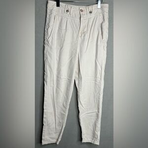 By Anthropologie Eggshell Trousers Straight Leg Size 29